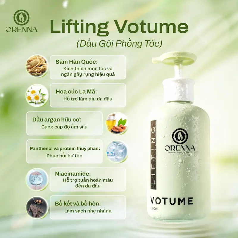 Dầu gội thuần chay Lifting Votume Dầu gội thuần chay Lifting Votume